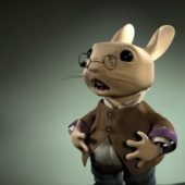 Cartoon Professor Rabbit Character