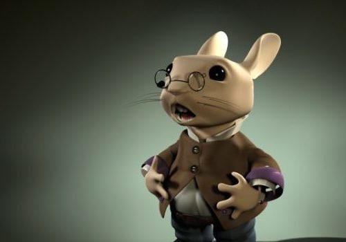 Cartoon Professor Rabbit Character