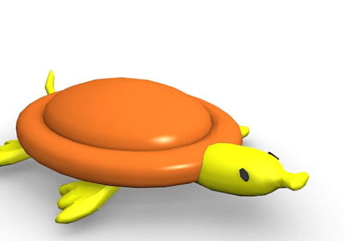 Plastic Sea Turtle Cartoon Style | Animals