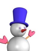 Cartoon Snowman Character