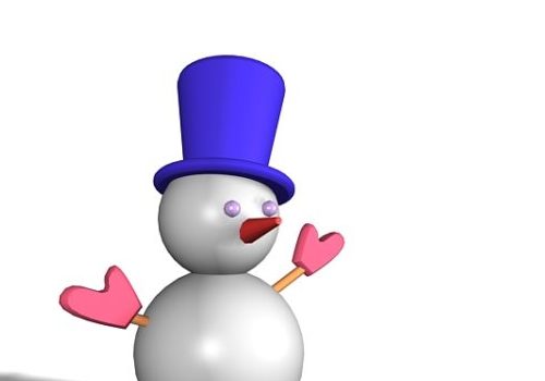 Cartoon Snowman Character
