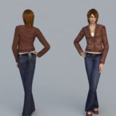 Casual Woman Character Standing