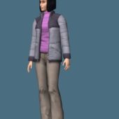 Casual Woman In Jacket Rigged | Characters