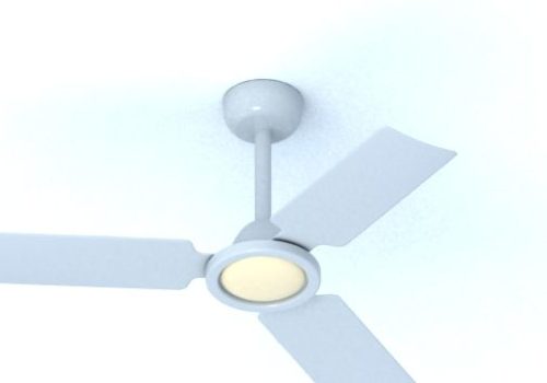 White Ceiling Fan With Light