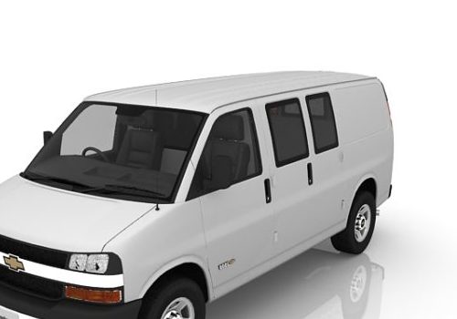 White Chevrolet Van