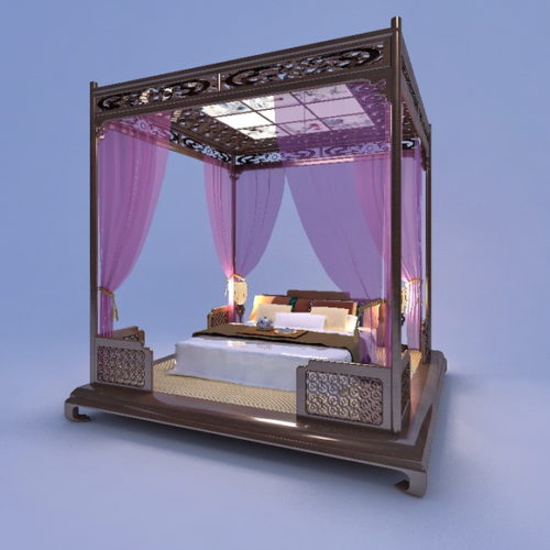 Chinese Home Furniture Canopy Bed
