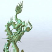 Chinese Dragon Bronze Statue | Animals