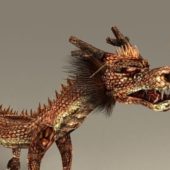 Chinese Red Dragon Rigged | Animals