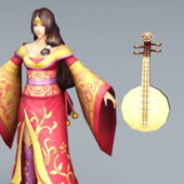 Chinese Character Folk Music Singer