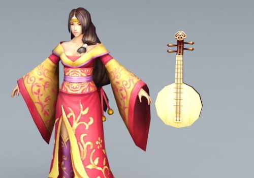 Chinese Character Folk Music Singer