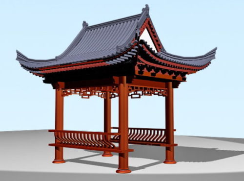 Ancient Chinese Garden Pavilion Building