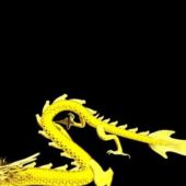 Chinese Gold Dragon Animated