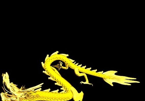 Chinese Gold Dragon Animated Free 3D Model - .Max - 123Free3DModels
