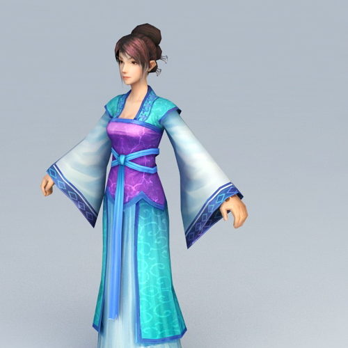 Chinese Character Noble Lady 3D Model - .Max - 123Free3DModels