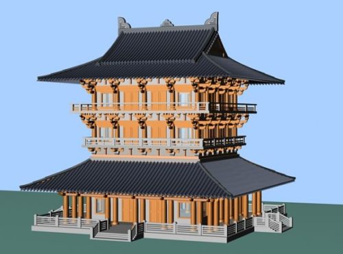 Chinese Ancient Pagoda Building