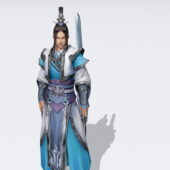 Chinese Anime Swordsman Character