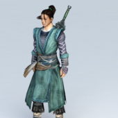 Asian Swordsman Character