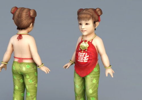 Chinese Character Toddler Girl