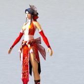 Chinese Character Warrior Girl