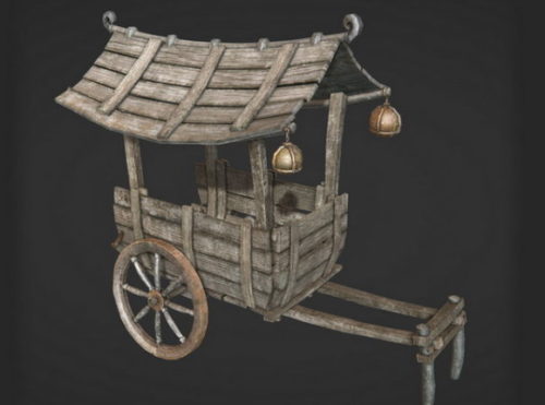 Chinese Ancient Wooden Cart