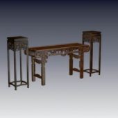 Chinese Antique Console Table With Chairs Furniture