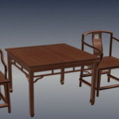 Chinese Antique Tea Table And Chairs Furniture