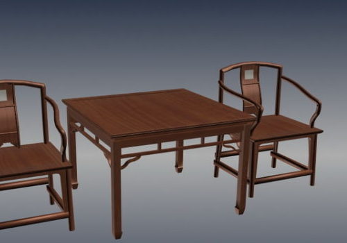 Chinese Antique Tea Table And Chairs Furniture