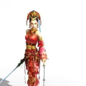 Chinese Character Female Swordsman