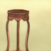 Chinese Wood Flower Pot Table Furniture