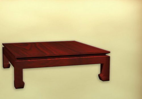 Chinese Wood Square Coffee Table Furniture