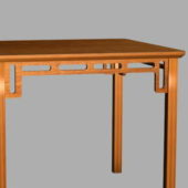 Chinese Style Yellow Wood Dining Table Furniture