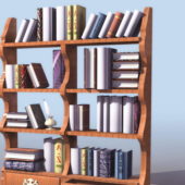 Book Shelf Library With Books | Furniture