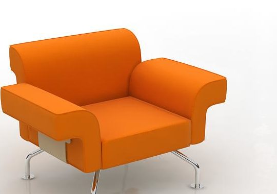 Chrome Steel Legs Upholstered Chair | Furniture