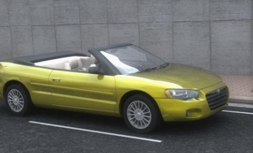 Yellow Chrysler Sebring Car