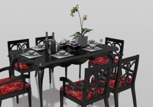Classic Chinese Wood Dining Chair Table | Furniture
