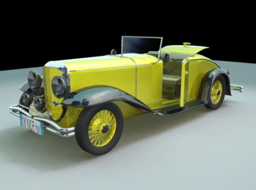Classic Vintage Yellow Car