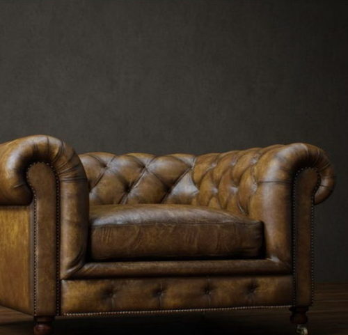 Realistic Leather Classic Chesterfield Sofa | Furniture