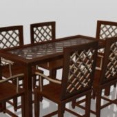 Classic Wood Chair Table Kitchen Dining Set | Furniture