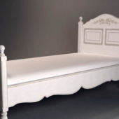 Classical Single Bed White Painted | Furniture