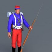 Character Colonial War Soldier