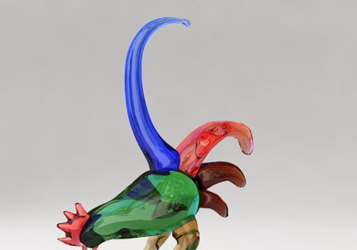 Animal Colorful Rooster Figurine