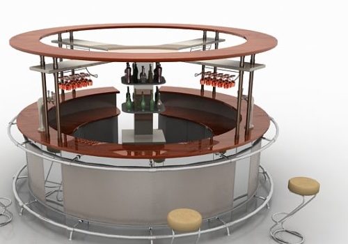 Bar Counter Round Shaped | Furniture