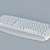 White Old Computer Keyboard