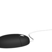Computer Round Mouse Black