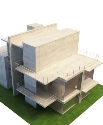 Concrete Villa Building Architecture