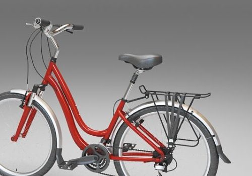 Red Contemporary Utility Bicycle