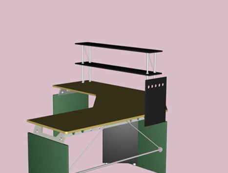 Furniture Office Desk With Shelves