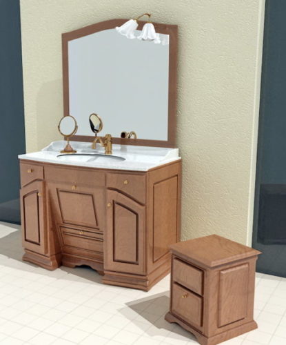 Country Wooden Style Bathroom Vanities