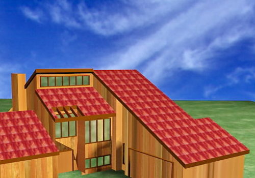 Lowpoly Country Wooden Homes