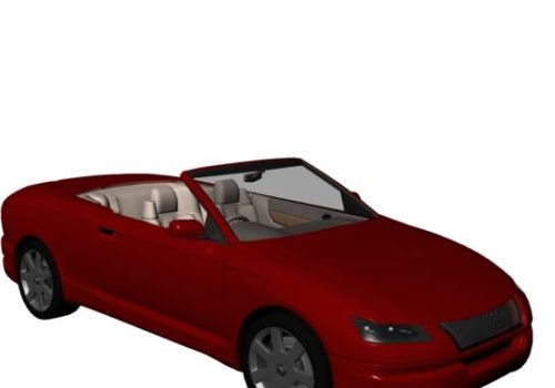 Red Coupe Cabrio Concept Car